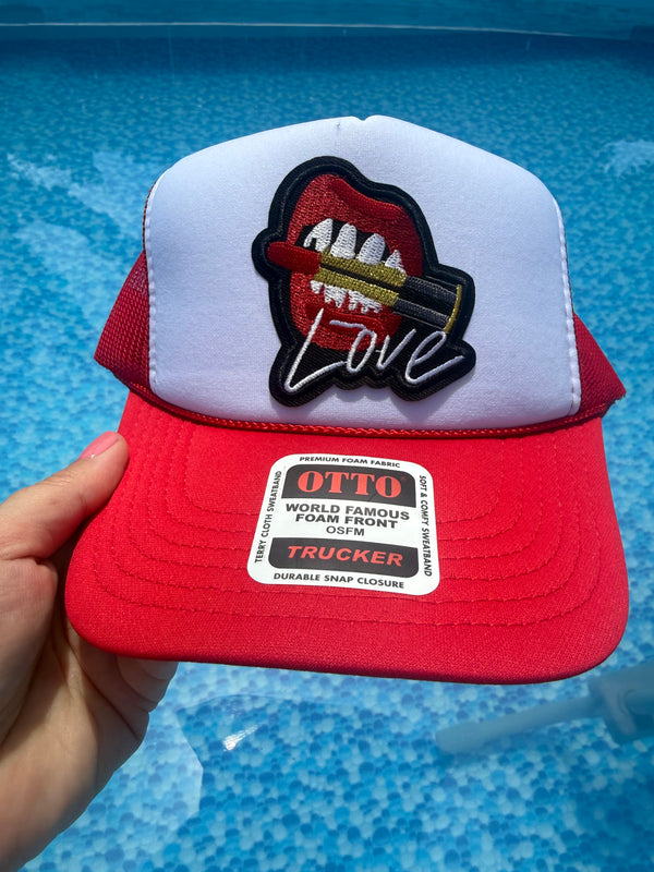 Love - BADGIRL - Red/White Trucker