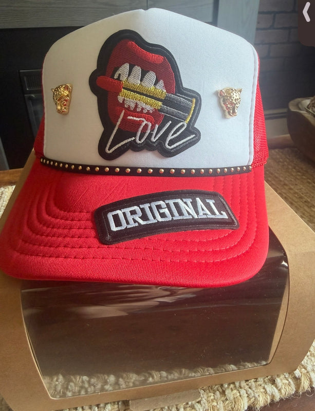 Love - BADGIRL - Red/White Trucker