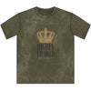 Highly Favored Vintage Crewneck Tee — Crown Graphic Distressed Brown T-Shirt