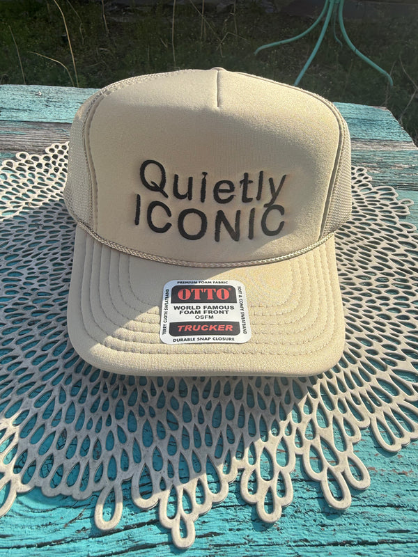 Quietly ICONIC ( Khaki - Foam Trucker )