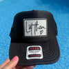 Let Them -All Black Trucker w/patch