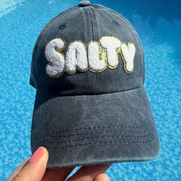 SALTY ( blue acid wash w/white puff patch )