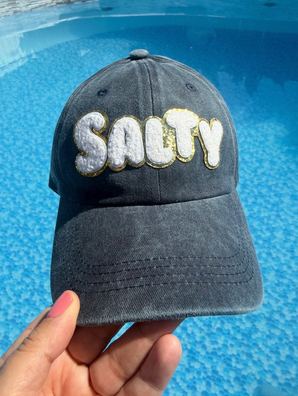 SALTY ( blue acid wash w/white puff patch )