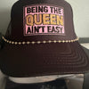 Queen hat. ( All black trucker )