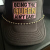 Queen hat. ( All black trucker )
